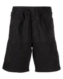 Stone Island Shadow Project - contrast panel shorts - men - Cotton/Polyester - M - Black