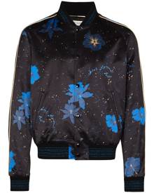 Saint Laurent - floral print bomber jacket - men - Cupro/Cotton/Viscose - 46, 50, 48, 52, 44 - Black