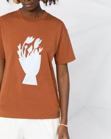 Jacquemus - graphic print T-shirt - women - Cotton - XS, S, M, L - Brown