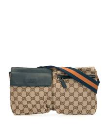 Gucci Pre-Owned - Shelly GG monogram belt bag - women - Leather/Canvas - One Size - Brown