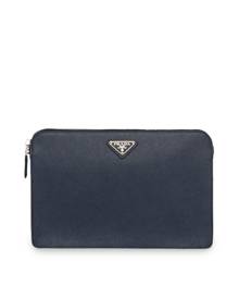 Prada Saffiano Men's Clutch Bag, Black (nero), ModeSens