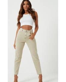 Missguided Sand Co Ord High Waisted Mom Jeans
