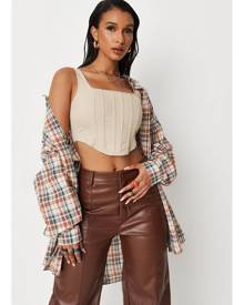 Missguided Sand Cami Corset Crop Top