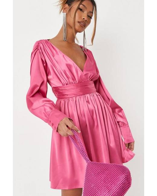 Pink Women's Wrap Dresses - Clothing ...