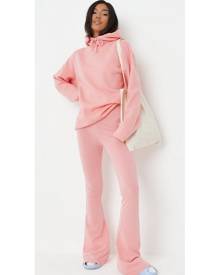 Missguided Tall Blush Hoodie And Flared Leggings Co Ord Set