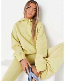 Missguided Petite Lime Hoodie And Flared Leggings Co Ord Set