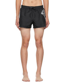 Black Leopard Print Swim Shorts Ssense Uomo Sport & Swimwear Costumi da bagno Pantaloncini da bagno 