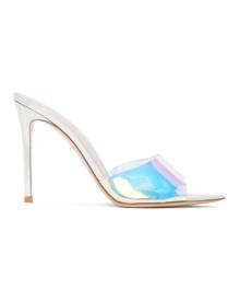 Gianvito Rossi Silver Hologram Elle 105 Sandals