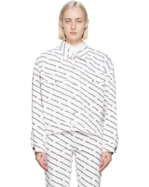 alexander wang pink denim jacket