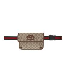 Gucci Brown and Beige Vintage GG Belt Bag