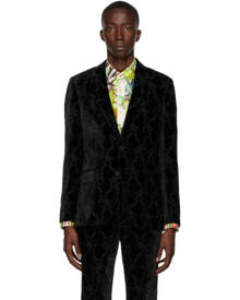 Paul Smith 50th Anniversary Black Velvet Floral Blazer