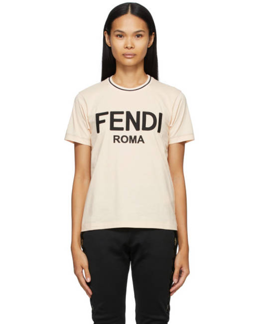 fendi logo t shirt women's