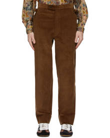 Bode Brown Corduroy Side-Tie Trousers