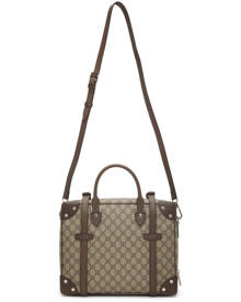 Gucci Beige GG Supreme Weekender Duffle Bag