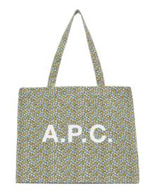 A.P.C. Green Floral Diane Shopping Tote