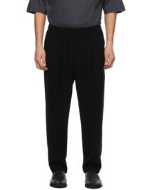 N.Hoolywood Black Tapered Wide Easy Trousers