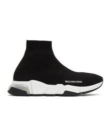 Balenciaga Black Clear Sole Speed Sneakers