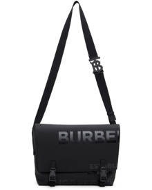 Burberry Black Coated Canvas Horseferry Print Bag