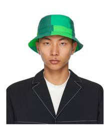 Sunnei Green Print Bucket Hat