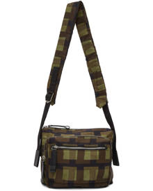 Dries Van Noten Khaki Len Lye Edition Nylon Messenger Bag