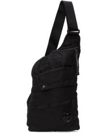 C.P. Company Black Nylon B Garment-Dyed Messenger Bag