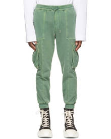 Juun.J Green Garment-Dyed Jogger Cargo Pants