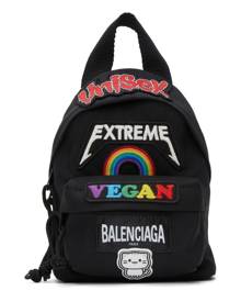 Balenciaga Black Mini Gamer Patch Backpack Bag