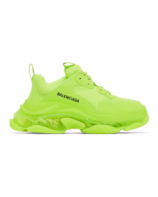 white and lime green balenciaga