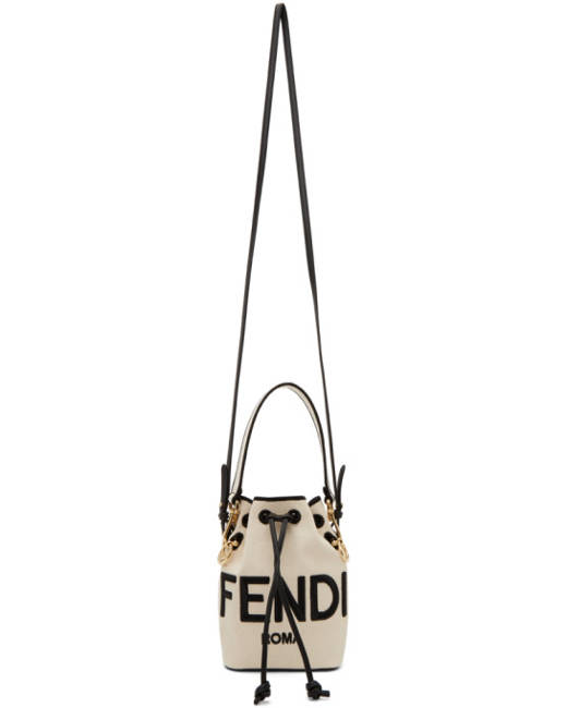 White fendi sales bucket bag