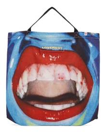 Charles Jeffrey Loverboy Blue Large Mouth Tote