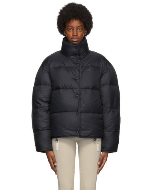 acne leather puffer