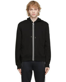 Moncler Black Knit Stripe Hoodie