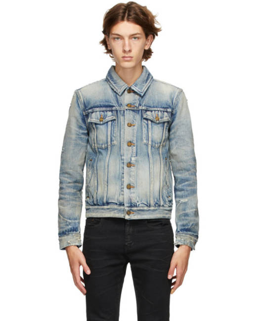 mens saint laurent denim jacket