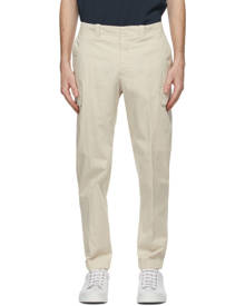 Z Zegna Off-White Stretch Cotton Cargo Pants