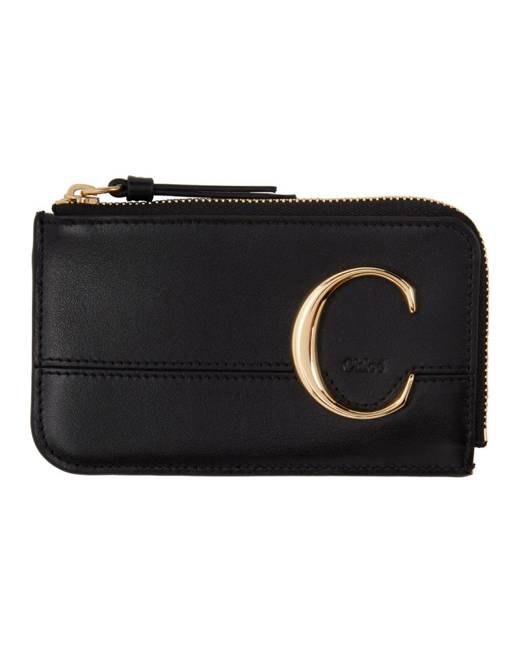 chloe monogram leather card holder