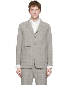 Snow Peak Grey Tweed C/L Check Blazer