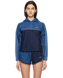 adidas Originals Indigo and Blue Denim Hoodie