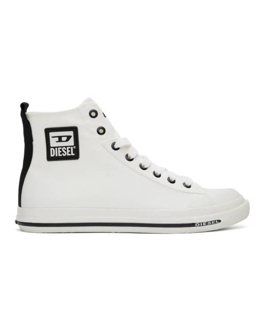 White diesel sale high top sneakers