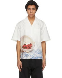 Jacquemus White Cherries La Chemise Jean Short Sleeve Shirt