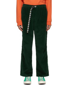 Brain Dead Green Corduroy Running Head Climber Trousers