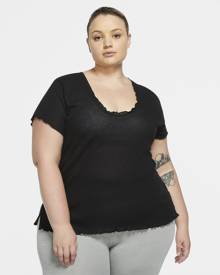 Nike Plus Size - Yoga Women's Short-Sleeve Top - Black