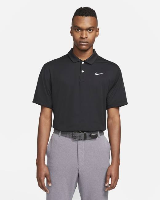 black nike polo top