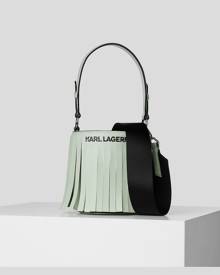 Karl Lagerfeld K/FRINGE MINI BUCKET BAG