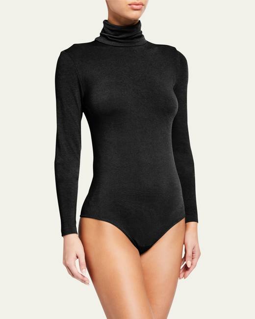 Wolford Buenos Aires Long-Sleeve Semisheer Bodysuit - Bergdorf Goodman