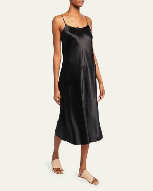 CASABLANCA Ombre Monogram Silk Jacquard Midi Slip Dress - Bergdorf Goodman