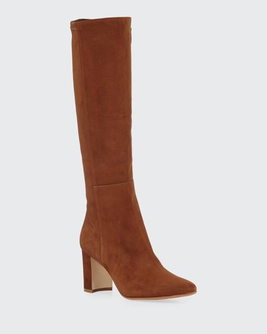 brown tan knee high boots