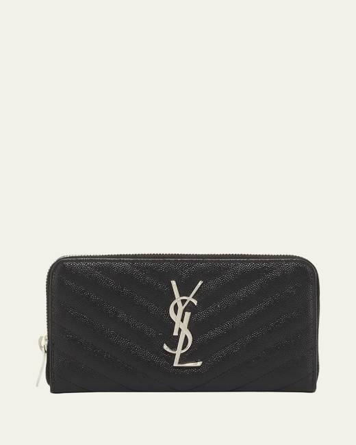 Saint Laurent - monogram Croco Moneyclip In Nero