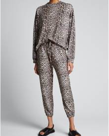 Onzie Boyfriend Leopard-Print Sweatshirt