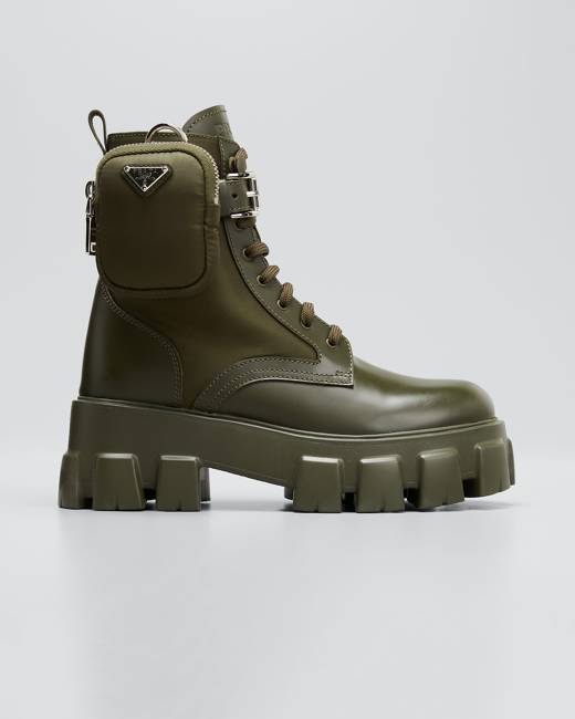 prada boots green