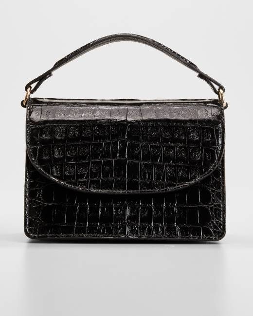 Maria Oliver Malala Crocodile Clutch Bag with Chain Strap